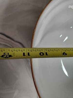 CWC Vintage Ceramic Serving Bowl Set (3) Made In Italy. White Embossed Fruit - Thumbnail 8