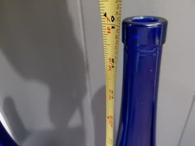 Cobalt Blue Bottles Set (4) Vintage Very Pretty Home Decor - Thumbnail 3