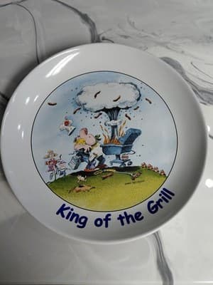 Gary Patterson King of the Grill 13" Platter Cartoon Design