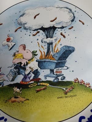 Gary Patterson King of the Grill 13" Platter Cartoon Design - Thumbnail 2
