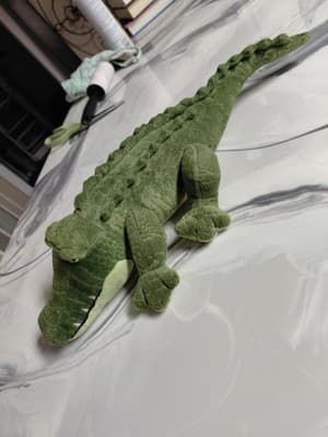 Xavage Green Alligator Soft Cuddly Stuffed Animal Plush Toy for Kids Gift - Thumbnail 6