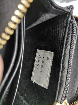 A New Day Double Zip Black and Gold-Tone Clutch/Wallet - Thumbnail 4