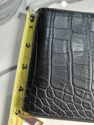 A New Day Double Zip Black and Gold-Tone Clutch/Wallet - Thumbnail 6
