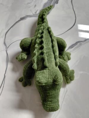 Xavage Green Alligator Soft Cuddly Stuffed Animal Plush Toy for Kids Gift - Thumbnail 4