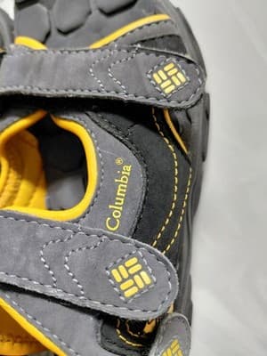 Columbia Youth Castle Rock Sandal Black Yellow Boys US 13 Adjustable Strap - Thumbnail 3