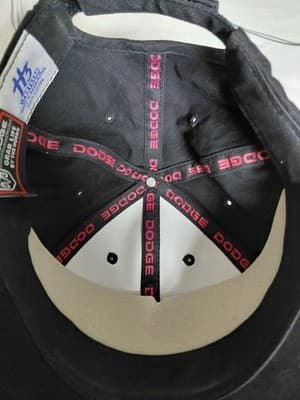Dodge Motorsports NASCAR Black Flame Design Adjustable Hat Red Yellow - Thumbnail 4
