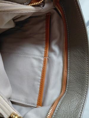 Valentina Taupe Pebbled Leather Shoulder Bag Gold Hardware Bag Charm - Thumbnail 8