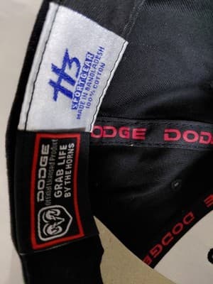 Dodge Motorsports NASCAR Black Flame Design Adjustable Hat Red Yellow - Thumbnail 5