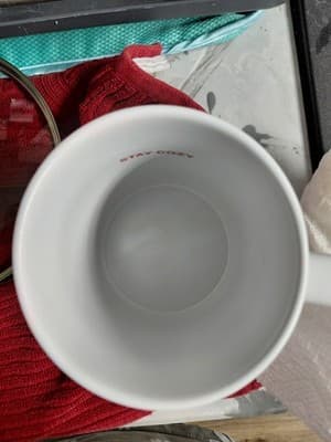 Pink & White Ceramic Coffee Mug Large 21 oz By "Pink" Clothing - Thumbnail 5