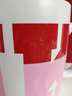 Pink & White Ceramic Coffee Mug Large 21 oz By "Pink" Clothing - Thumbnail 7