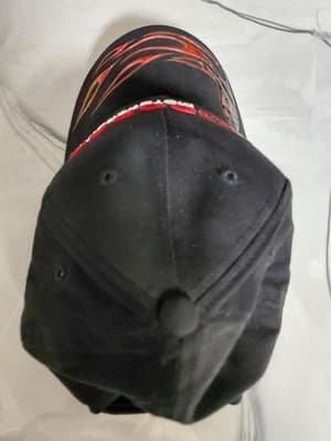 Dodge Motorsports NASCAR Black Flame Design Adjustable Hat Red Yellow - Thumbnail 3