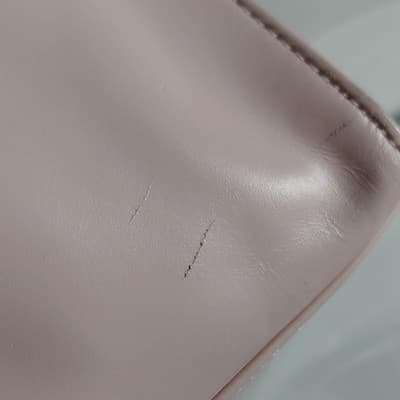 DKNY Pink Leather Shoulder Bag Zipper Accent Solid Rectangle Women’s Purse - Thumbnail 11