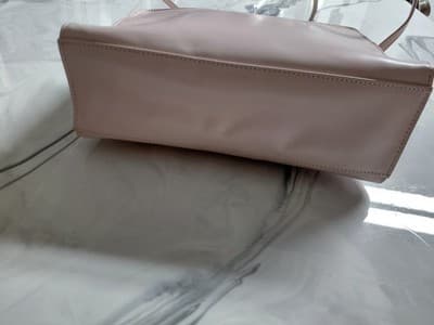 DKNY Pink Leather Shoulder Bag Zipper Accent Solid Rectangle Women’s Purse - Thumbnail 4
