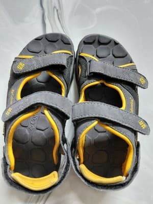 Columbia Youth Castle Rock Sandal Black Yellow Boys US 13 Adjustable Strap - Thumbnail 4