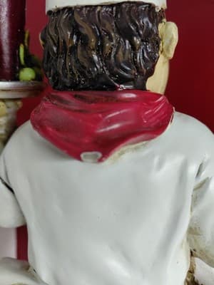 Italian Bistro Chef With A Working Clock & Matching Fat Chef Plate Kitchen Decor - Thumbnail 7