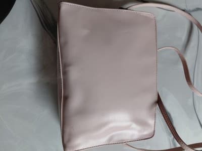 DKNY Pink Leather Shoulder Bag Zipper Accent Solid Rectangle Women’s Purse - Thumbnail 6