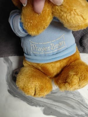Knickerbocker 1981 Praying Bear. Cute Plush Toy Stuffed Doll 10 Inch Tall - Thumbnail 3