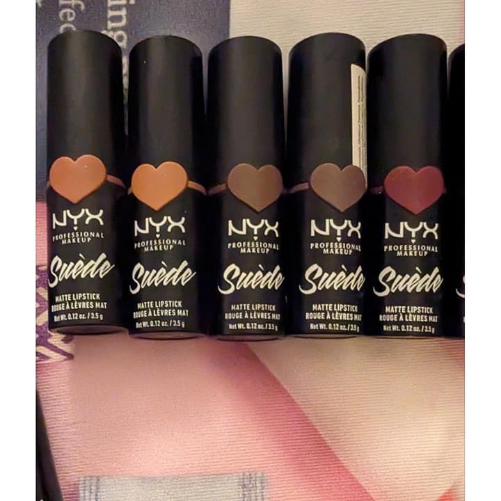 NYX Suede Matte Satin Lipstick Set 9 Colors Assorted Women Makeup New - Thumbnail 3