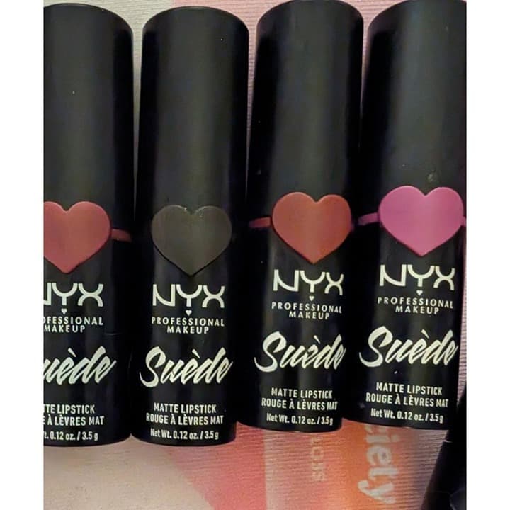 NYX Suede Matte Satin Lipstick Set 9 Colors Assorted Women Makeup New - Thumbnail 4