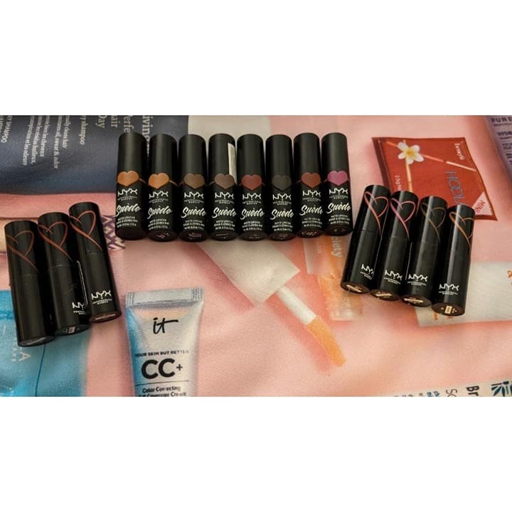 NYX Suede Matte Satin Lipstick Set 9 Colors Assorted Women Makeup New - Image 1
