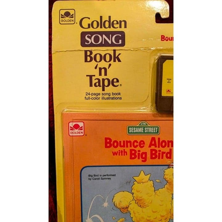 1987 GOLDEN BOOK THE SESAME STREET BOUNCE ALONG WITH BIG BIRD BOOK N TAPE NIB - Thumbnail 3