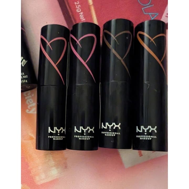 NYX Suede Matte Satin Lipstick Set 9 Colors Assorted Women Makeup New - Thumbnail 5