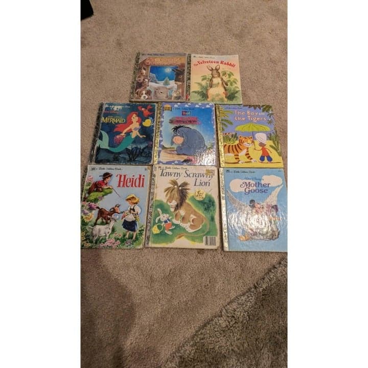 Vintage Little Golden Books Lot Children's Stories Various Titles 8 Books - Image 1