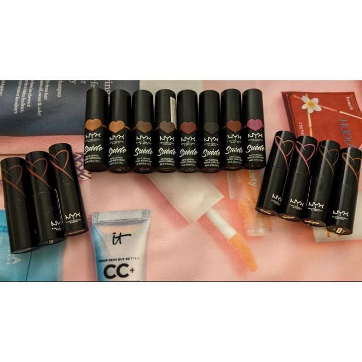 NYX Suede Matte Satin Lipstick Set 9 Colors Assorted Women Makeup New - Thumbnail 6