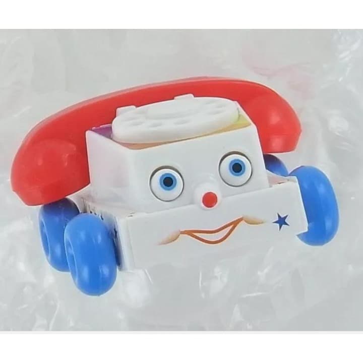 Fisher-Price Colorful Mini Chatter Phone Toy Rotary Red Blue - Thumbnail 4