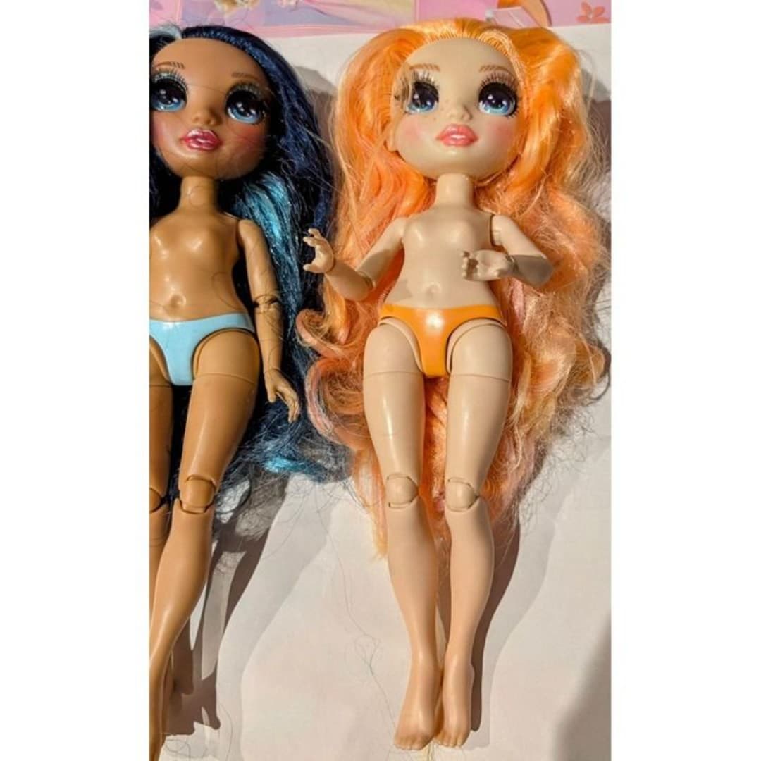 Rainbow High Dolls Pink Blue Orange Hair Fashion Jointed Limbs Lot - Thumbnail 2