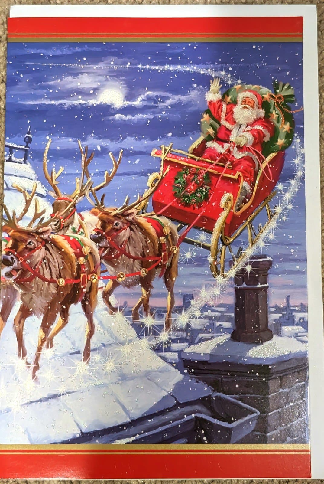 25 Colorful American Greetings Christmas Cards. New w/ Envelopes. - Thumbnail 2