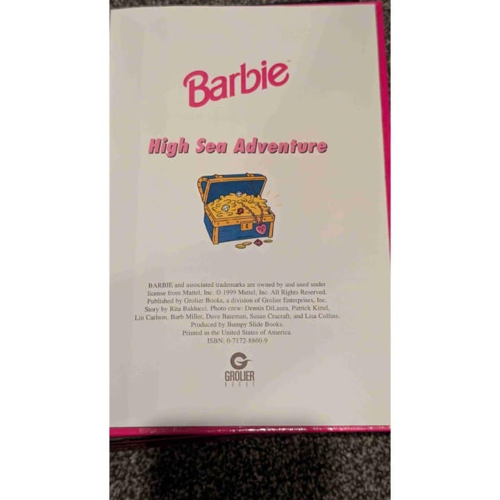 Barbie High Sea Adventure Hardcover Illustrated Book Grolier Books 1999 - Thumbnail 3