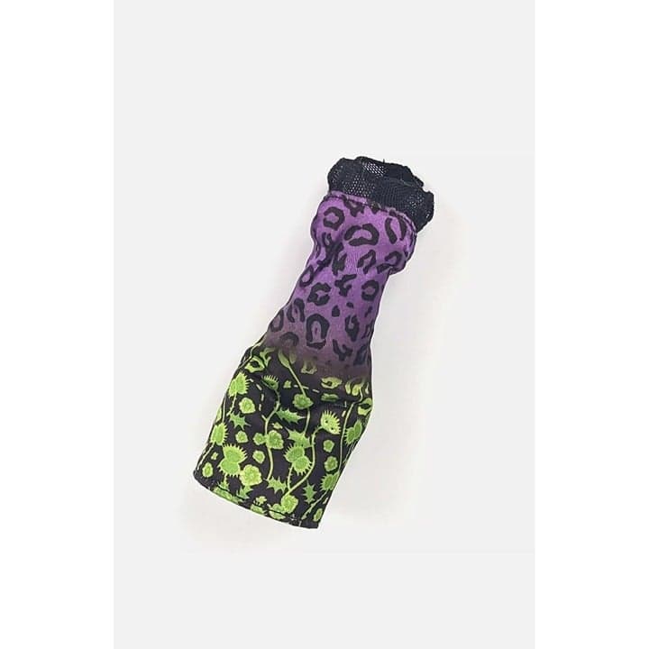 Monster High Clawdeen Black Green Purple Multi Floral Design Dress - Image 1
