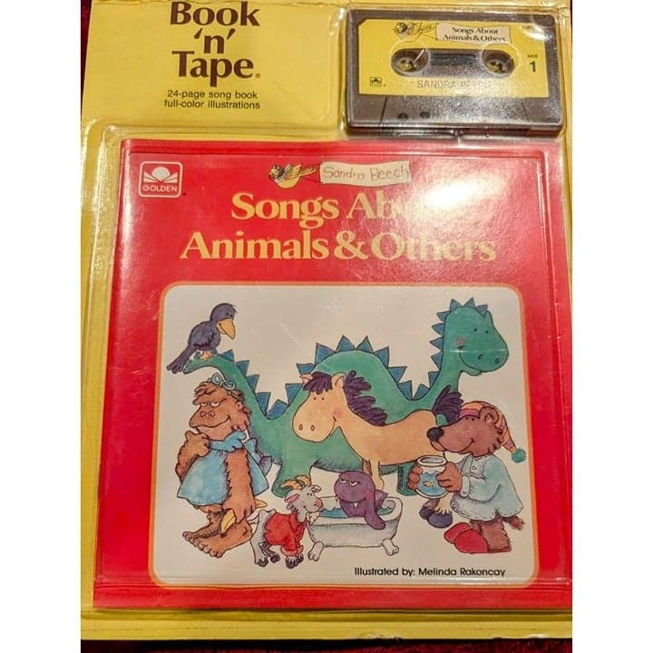 Golden Song Illustrated Animal Cassette Tape Book Set 24- Page USA Never opened - Thumbnail 4