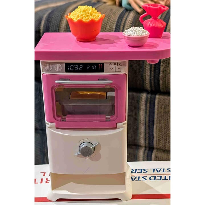 Barbie Stove Counter Toy Oven Pink Chef Play Food Accessories 2016 - Image 1