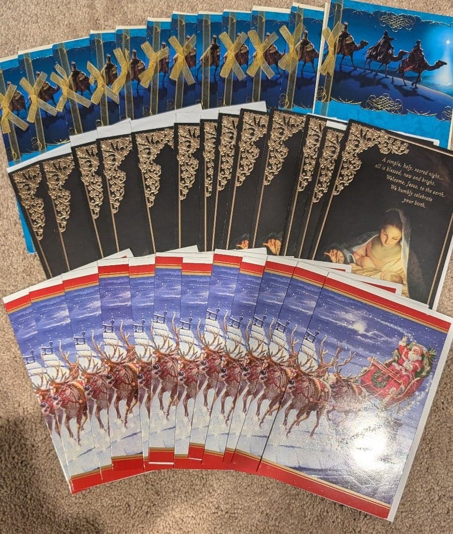 Huge bundle of 39 Christmas Cards by American Greetings and DaySpring. New - Image 1