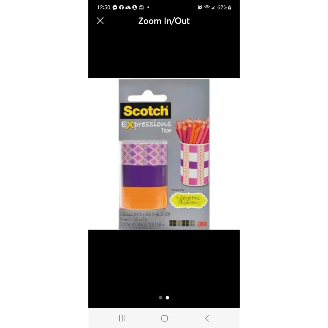 12 packs - 3M Scotch expressions tape 3 pack starburst/purple/orange - Thumbnail 2