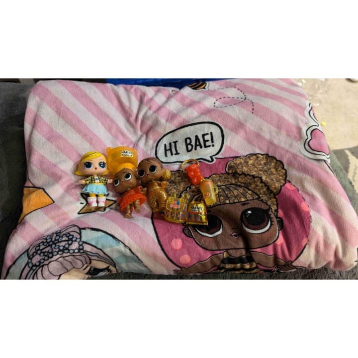LOL DOLL HUGE LOT DOLLS ACCESSORIES AND HOODED BLANKET. SUPER CUTE LOT. LIKE NEW - Thumbnail 6