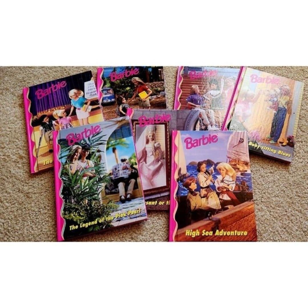 Barbie Vintage 90s Early Readers Set Hardcover Books - Image 1