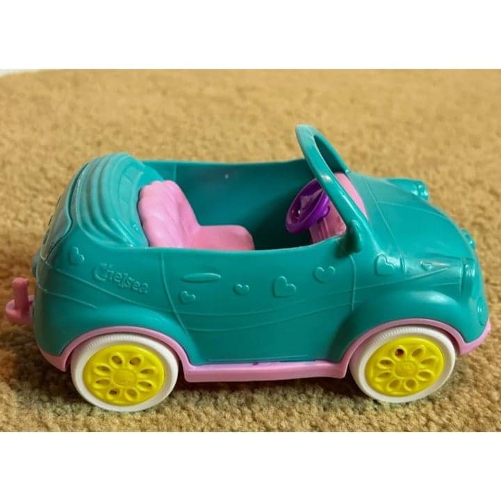 Mattel 2018 Multicolor Convertible Toy Car Turquoise Pink Chelsea - Thumbnail 2
