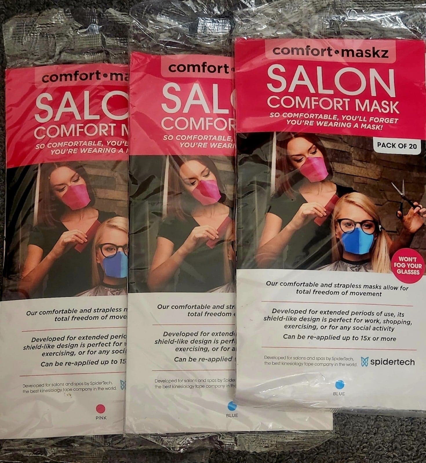 180 Salon Comfort Strapless Face Maskz made by Spidertech - Thumbnail 3