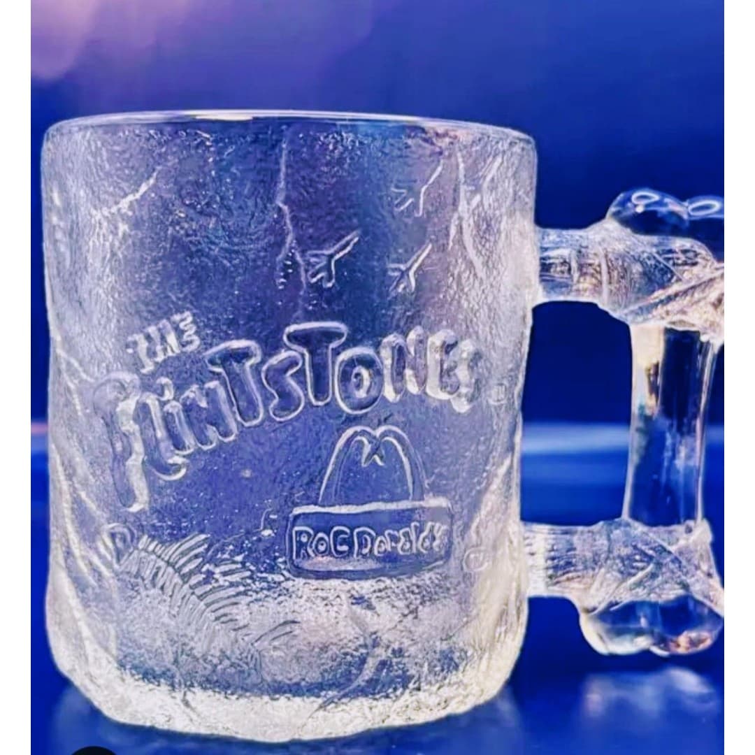 Vintage McDonald's Flintstones Pre-Dawn glass mug from 1993.Perfect condition. - Image 1