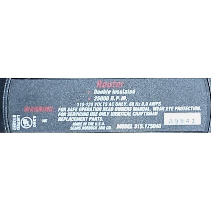 Craftsman Red Electric Lock Shaft Router USA 315.175040 1 1/2 Inch - Thumbnail 5