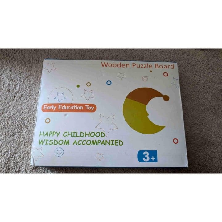 Multi Color Early Education Wooden Puzzle Board For Ages 3 Plus - Image 1