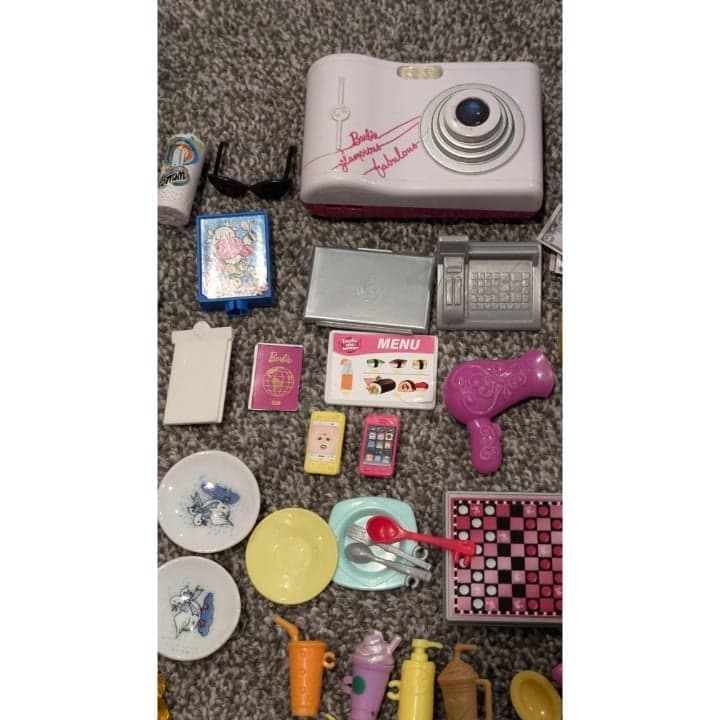 Barbie Huge Lot Vintage Accessories Fashion Household Pink Theme Playset - Thumbnail 9