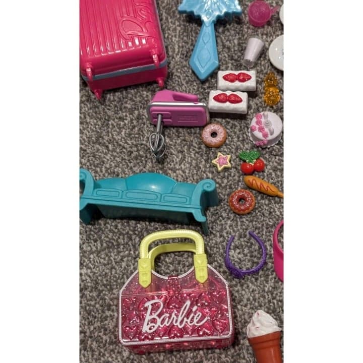 Barbie Huge Lot Vintage Accessories Fashion Household Pink Theme Playset - Thumbnail 7