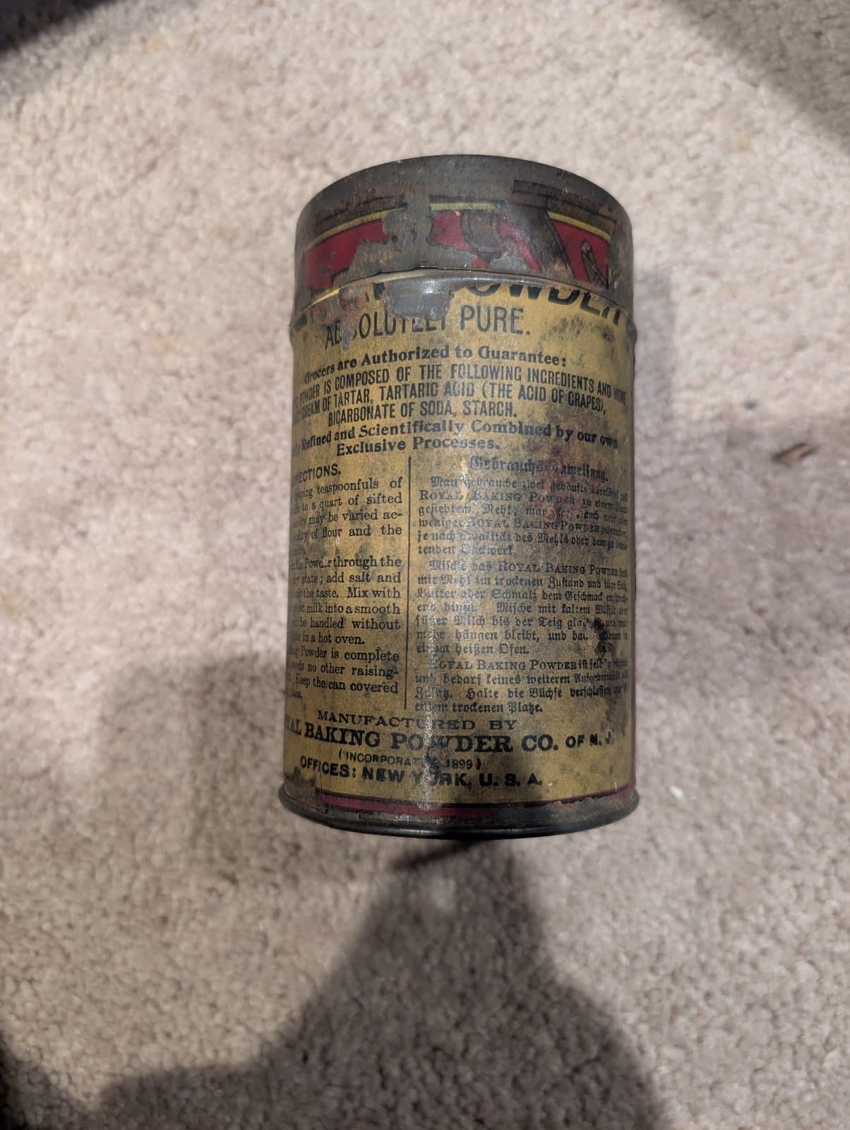 Vintage Royal Baking Powder Can - Thumbnail 2