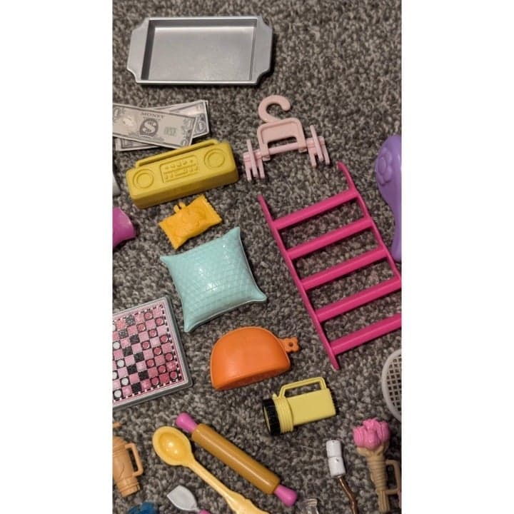 Barbie Huge Lot Vintage Accessories Fashion Household Pink Theme Playset - Thumbnail 12