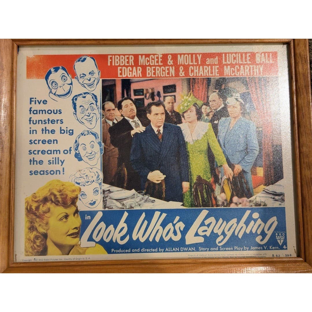 RKO Radio Pictures Framed Lobby Card Look Who's Laughing Lucille Ball 1952 - Thumbnail 7