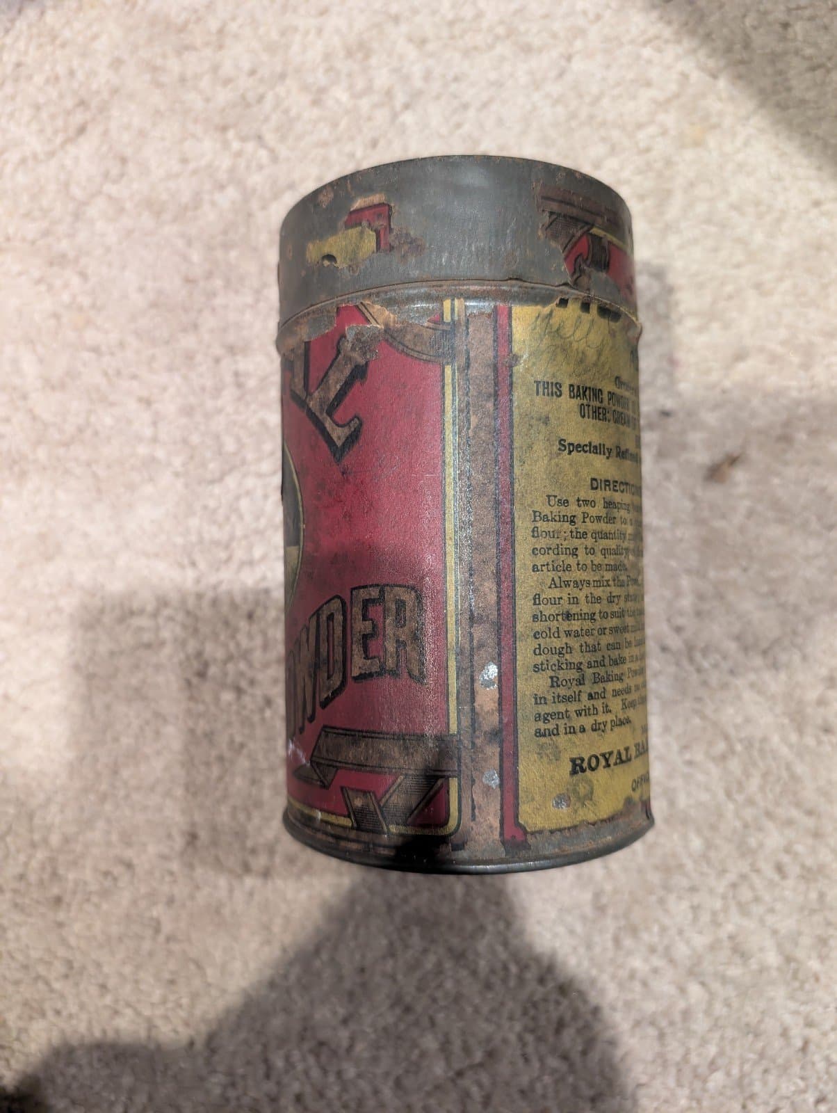 Vintage Royal Baking Powder Can - Thumbnail 4